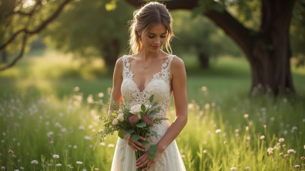 Capturez l'élégance dans une robe champêtre pour occasion spéciale